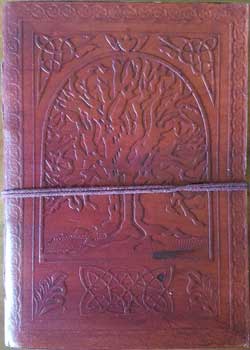 5" x 7" Tree of Life leather blank book w/cord 5" x 7" Tree of Life leather blank book w/cord