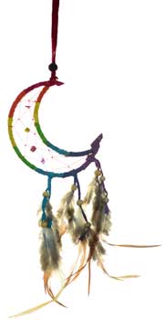 3" Crescent Moon dream catcher 3" Crescent Moon dream catcher