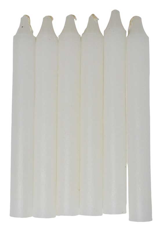 (set of 6) White 6" household candle (set of 6) White 6" household candle