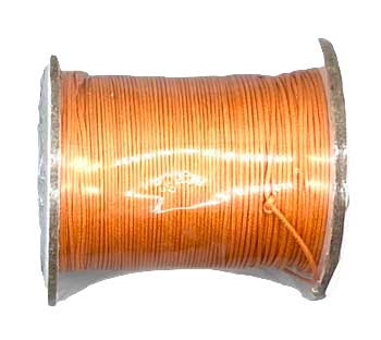 Orange Waxed Cotton cord 1mm 100 yds Orange Waxed Cotton cord 1mm 100 yds