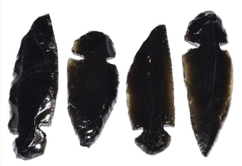 (set of 100) ~2" Arrowhead Black Obsidian (set of 100) ~2" Arrowhead Black Obsidian