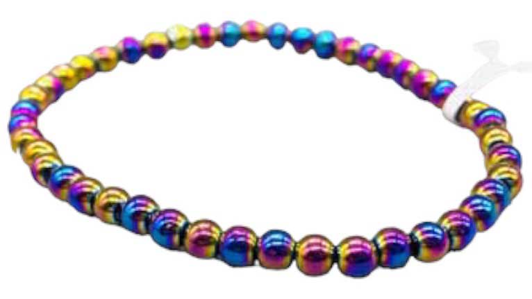 4mm Rainbow Hematite stretch bracelet 4mm Rainbow Hematite stretch bracelet