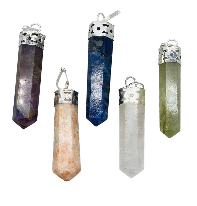 (set of 5) Assorted Gemstone cap points (set of 5) Assorted Gemstone cap points